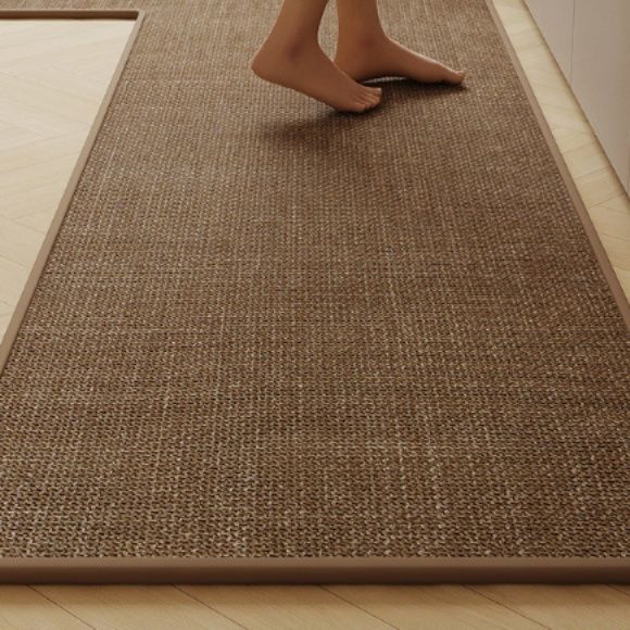 シンプルで高級感あるL字型キッチンマット｜吸水・撥水で滑りにくく洗える