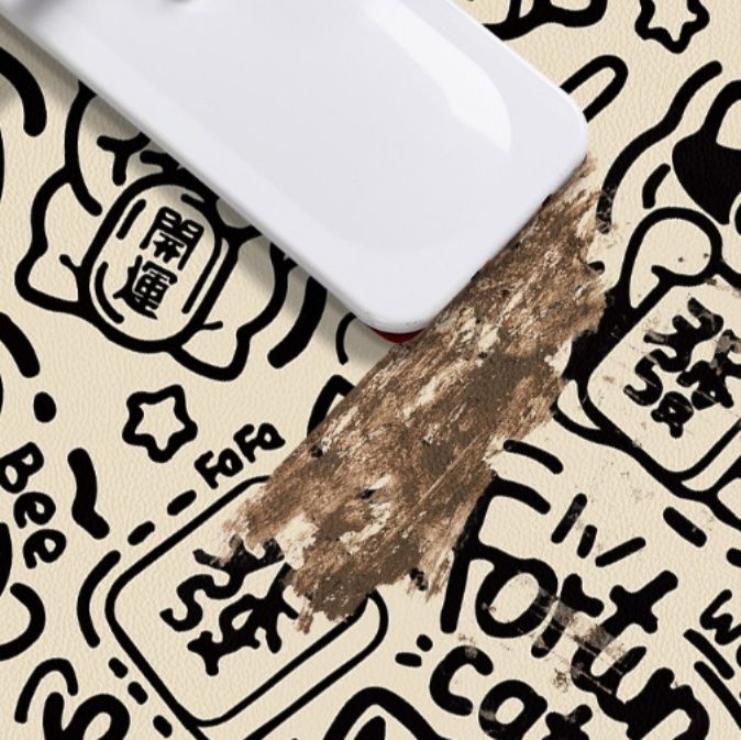 汚れに強く拭くだけ簡単！北欧風デザインの滑り止め付きキッチンマット