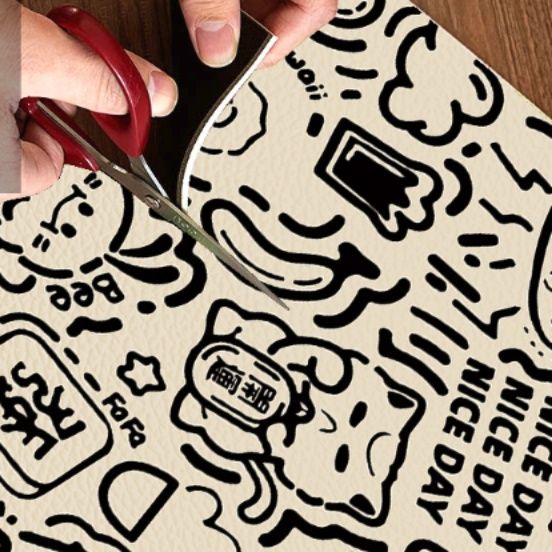 汚れに強く拭くだけ簡単！北欧風デザインの滑り止め付きキッチンマット