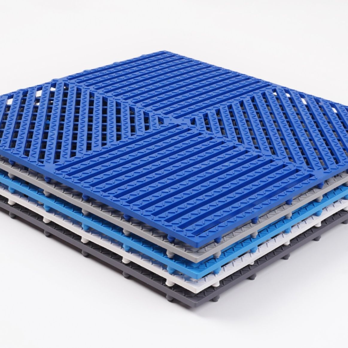 拭けて清潔！滑り止め付きPVC製キッチンマット30×30cm透明タイプ