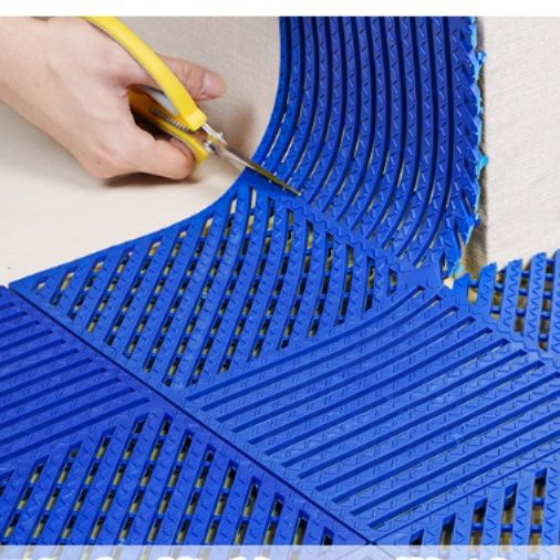 拭けて清潔！滑り止め付きPVC製キッチンマット30×30cm透明タイプ