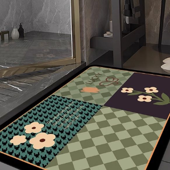 拭けて清潔！吸水速乾で滑り止め付きのおしゃれキッチンマット4サイズ