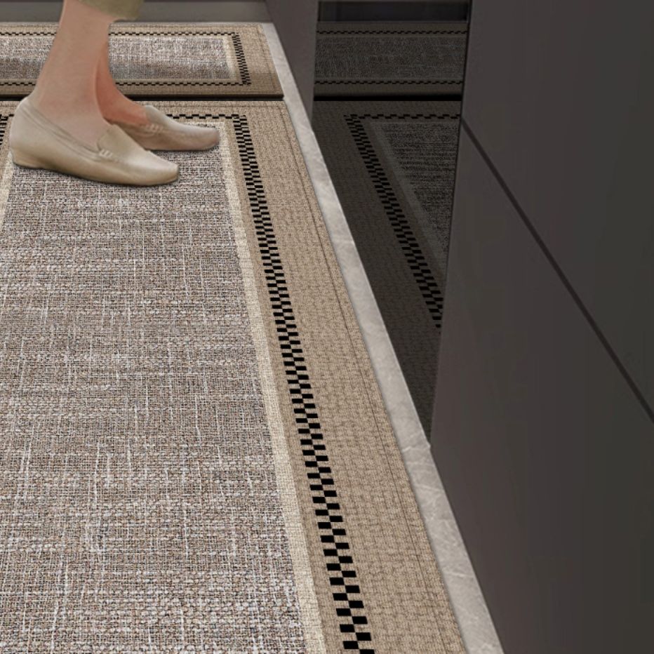 撥水と滑り止めで使いやすい北欧風花柄おしゃれキッチンマット