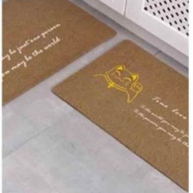 滑り止め付きで疲れにくい！洗える植物刺繍の北欧風キッチンマット