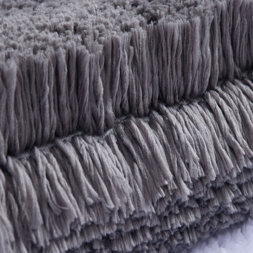 速乾吸水で滑らない！厚手ショートファイバーの拭けるキッチンマット