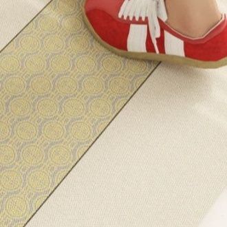 植物柄の北欧風デザインで洗える防滑・防水キッチンマット