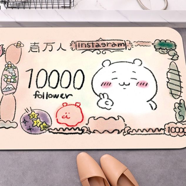 2025年新作！アニメ柄がかわいい珪藻土キッチンマット吸水速乾で拭ける