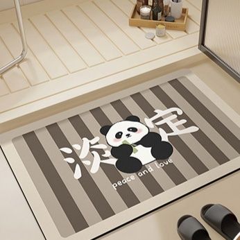 吸水速乾で洗える安心設計！滑り止め付き北欧風おしゃれキッチンマット