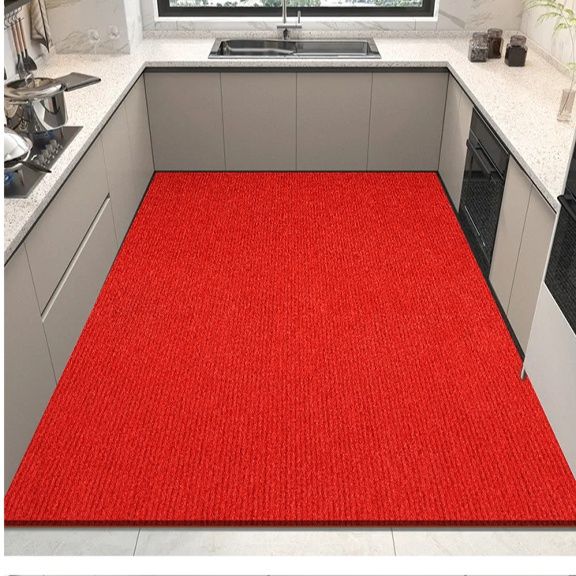 抗菌・防滑で洗える！シンプルストライプの北欧風キッチンマット