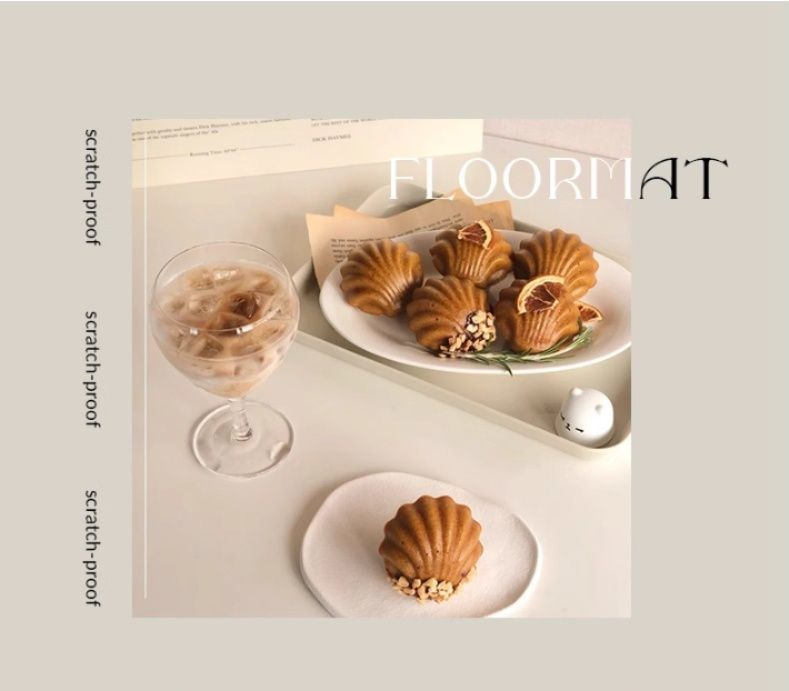 吸水性抜群で拭くだけ簡単！滑り止め付き北欧風キッチンマット