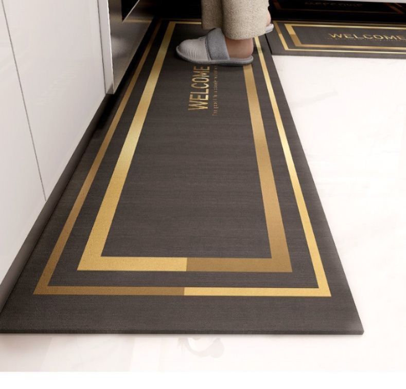 拭けて洗濯も可能！北欧風ジオメトリック柄おしゃれキッチンマット