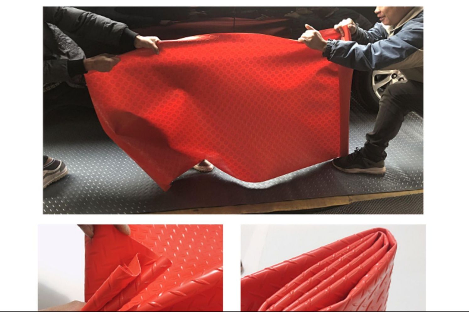 洗えて清潔・滑りにくい！透明感あふれるモダンなキッチンマット＜拭きやすく床暖対応＞