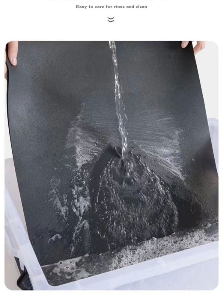 硅藻土で吸水抜群！拭ける北欧花柄キッチンマット4サイズ展開洗える