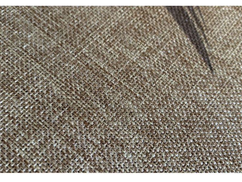 天然麻素材でお手入れ簡単！滑り止め付北欧風キッチンマット