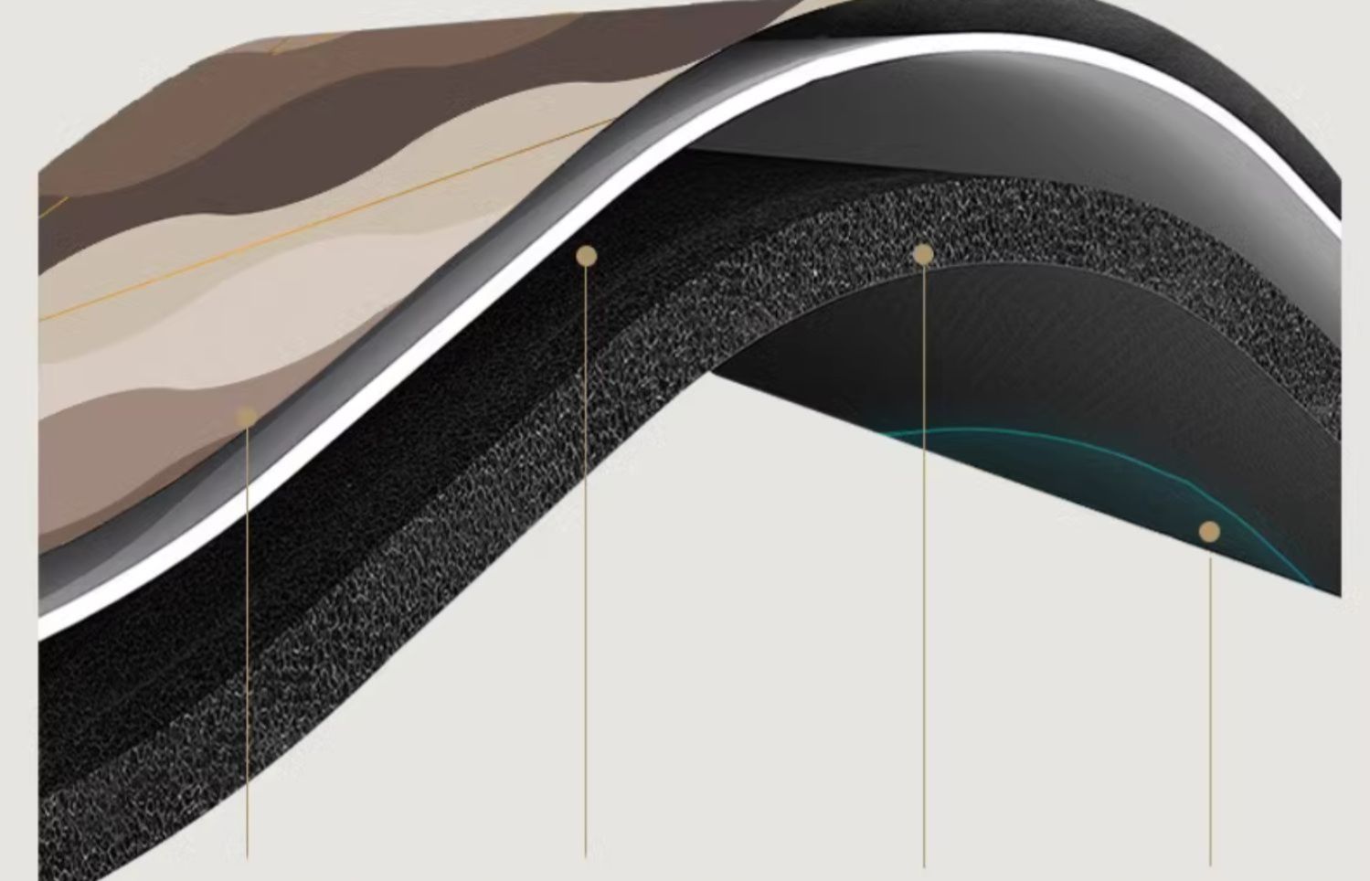 北欧風デザインの滑り止め付き吸水キッチンマットで快適なお掃除を