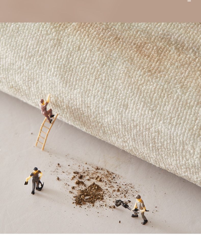 吸水性抜群で油汚れもしっかり拭ける！滑り止め付きキッチンマット