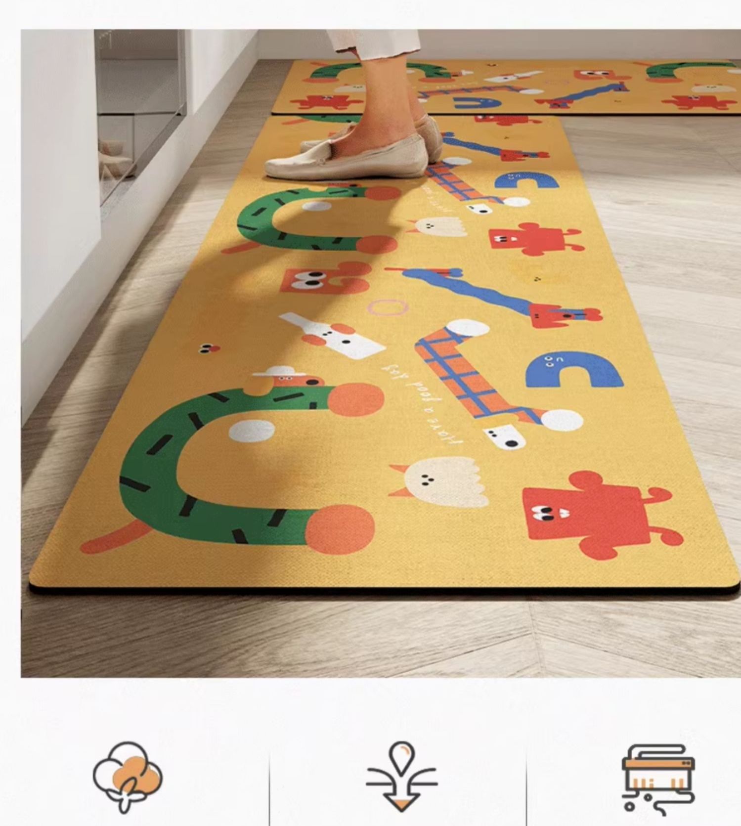 2025年新作！硅藻泥素材で吸水性抜群の洗えるキッチンマット