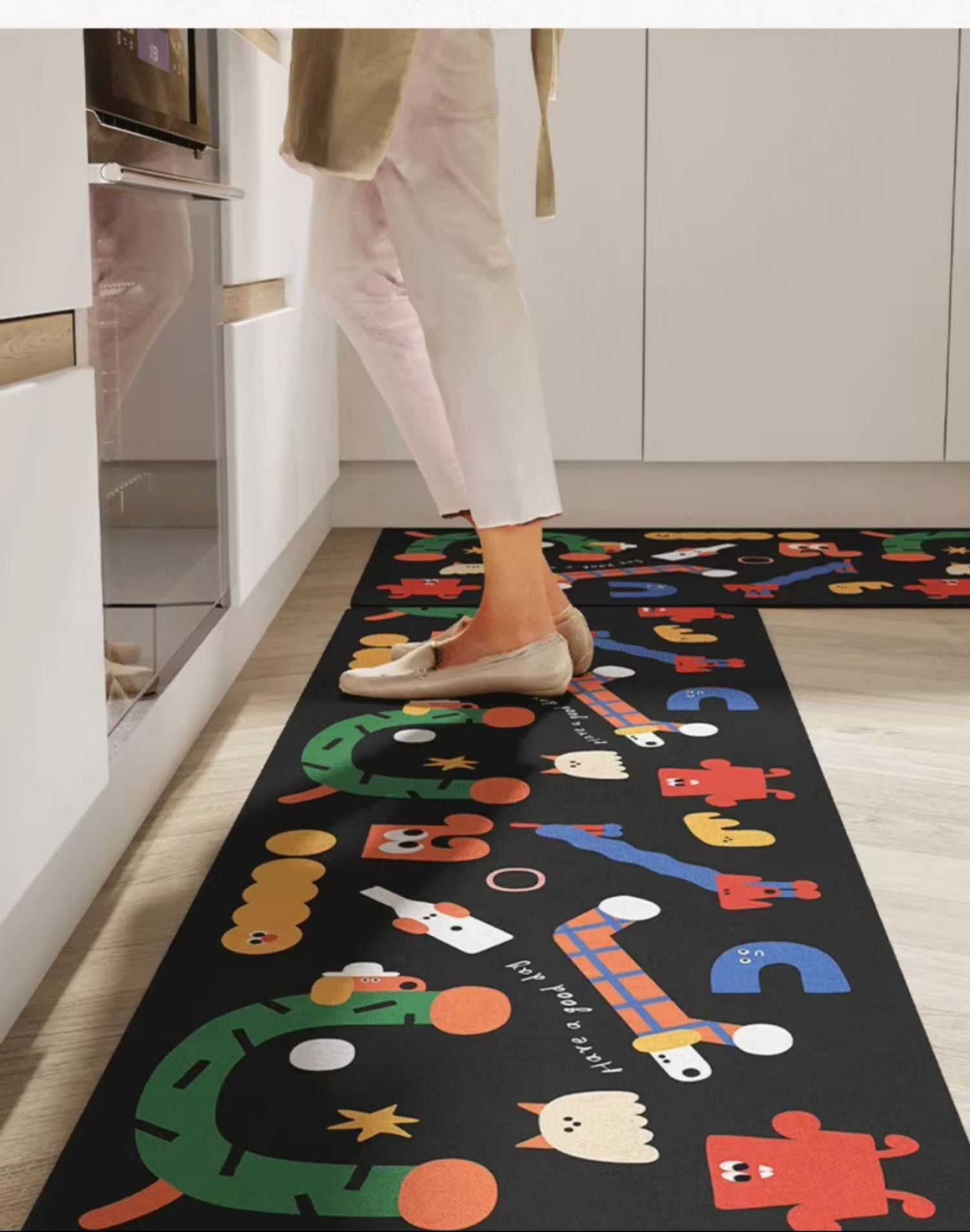 2025新作｜吸水拭ける撥水加工で汚れにくい北欧風キッチンマット