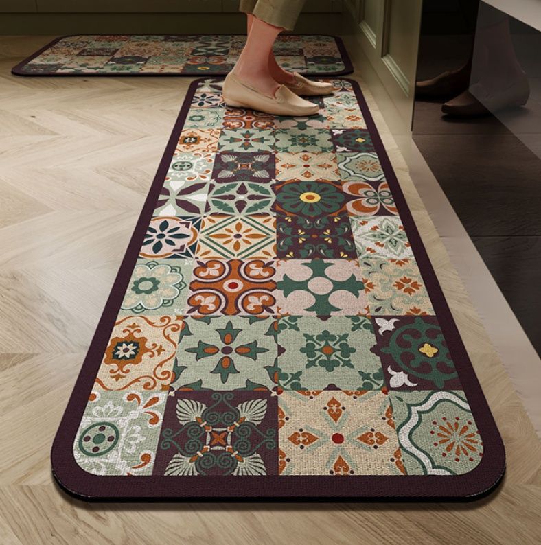 珪藻土の拭けるキッチンマット！強力吸水で防油効果抜群の抗菌タイプ