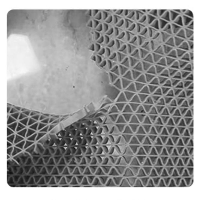 拭けて洗える！PVC製で滑り止め効果抜群のクリアグレーキッチンマット