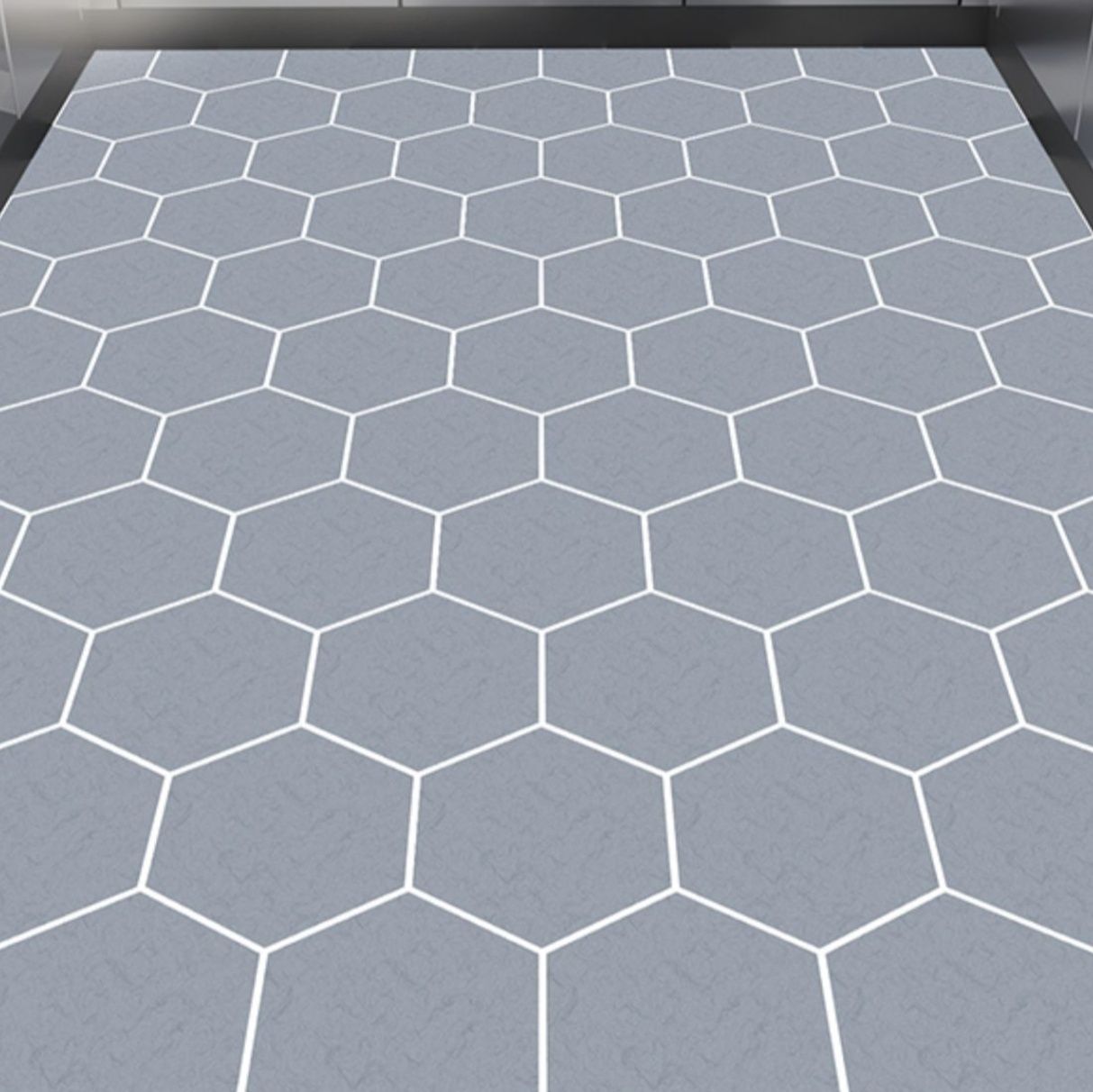 汚れに強く拭くだけで簡単！北欧格子柄の滑り止めキッチンマット