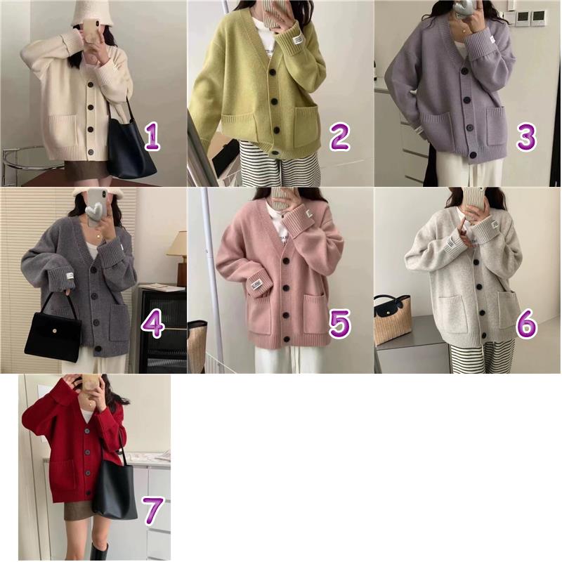 レディース ニット カーディガン 韓国風 7色展開