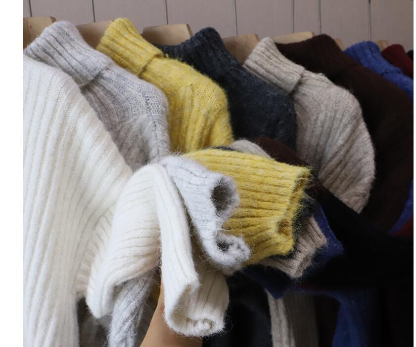 レディース ハイネック ニットセーター 韓国風 9色展開