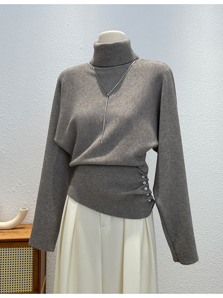 韓国風タートルネックニットセーター7色展開