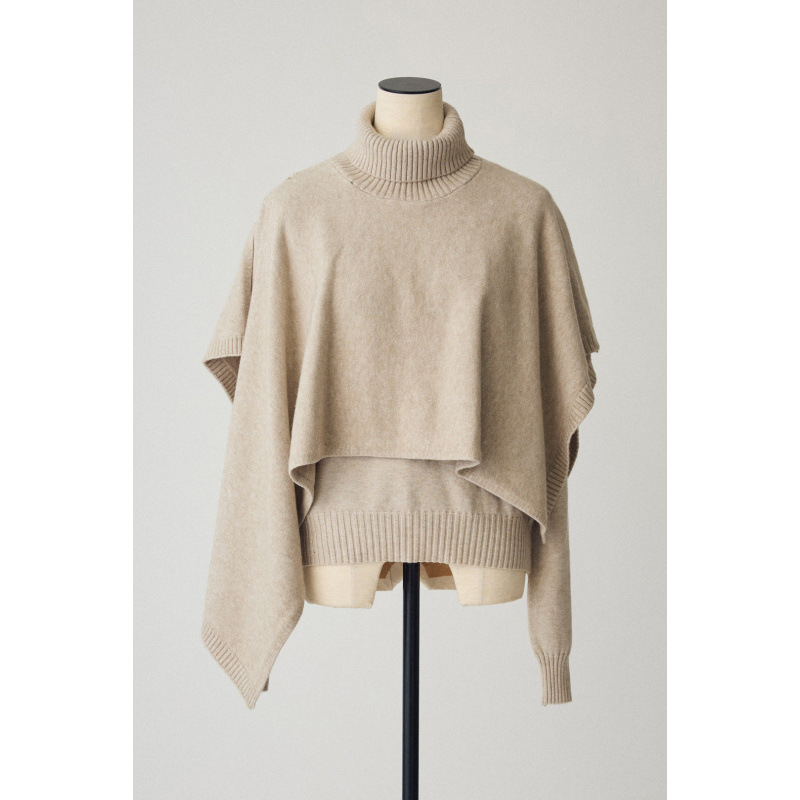 ハイネックニットとチュールスカートセット韓国風