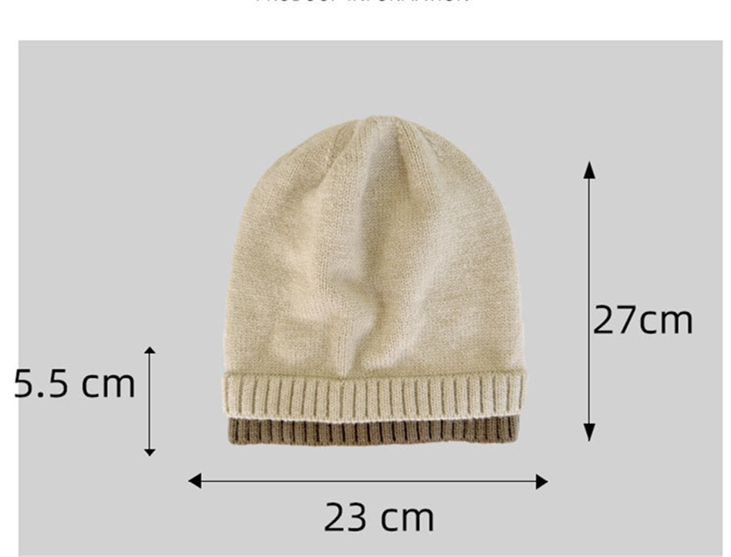 秋冬新作ニット帽バイカラー小顔効果レディース