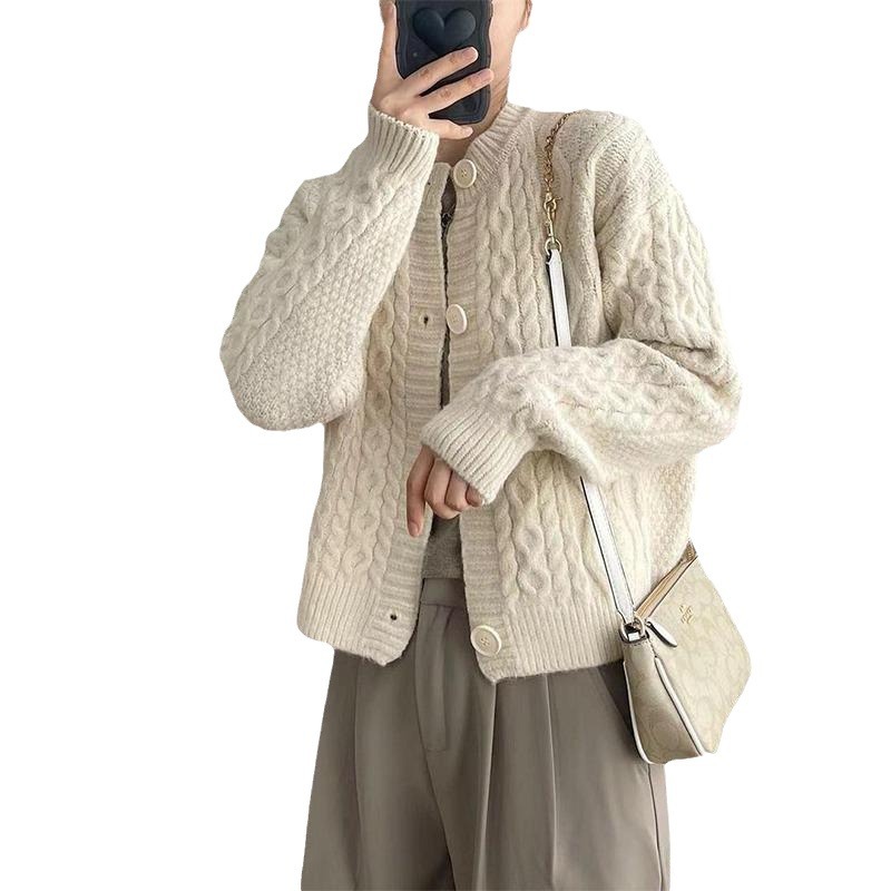 ケーブル編みニットカーディガン韓国風レディース8色