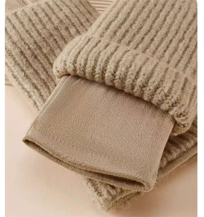 秋冬新作ニット切り替え手袋画面対応暖か女性用