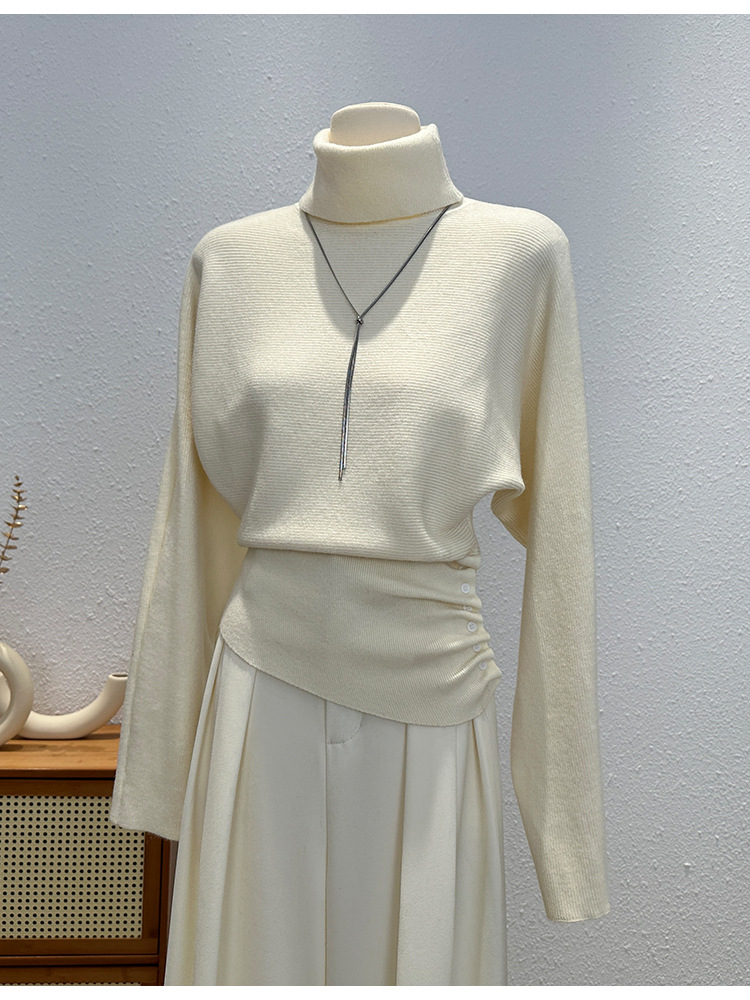 韓国風タートルネックニットセーター7色展開