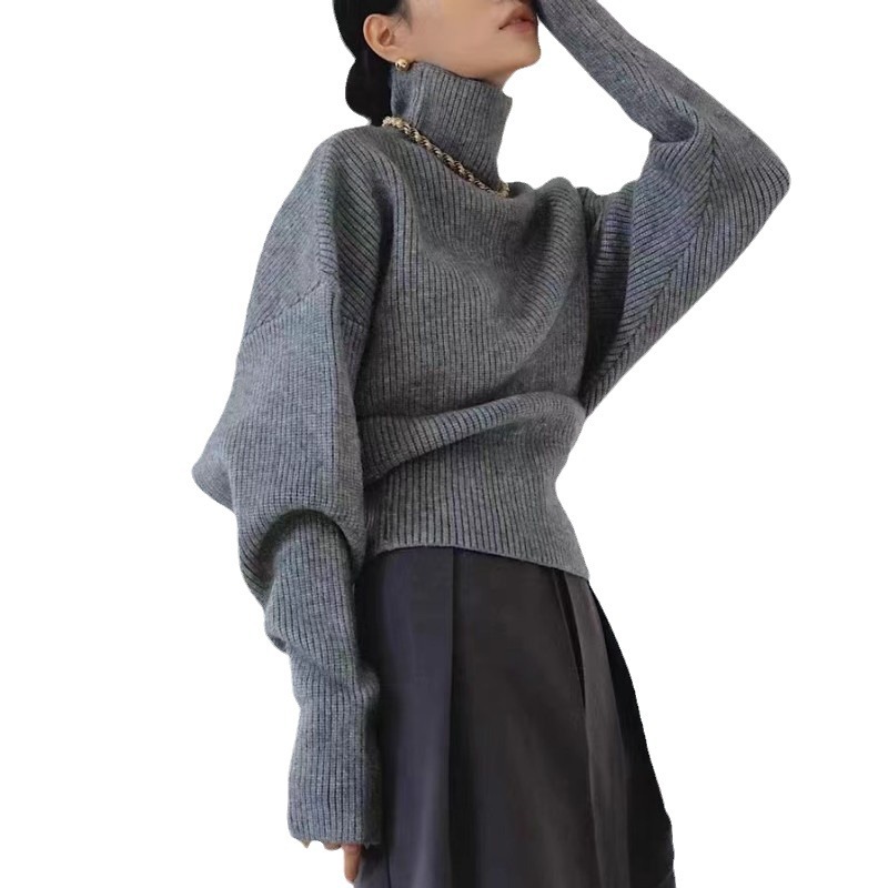 レディース ハイネック ニットセーター 韓国風トップス