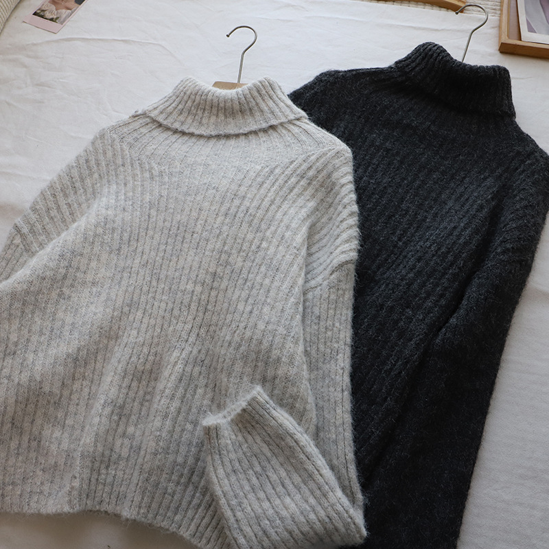 レディース ハイネック ニットセーター 韓国風 9色展開