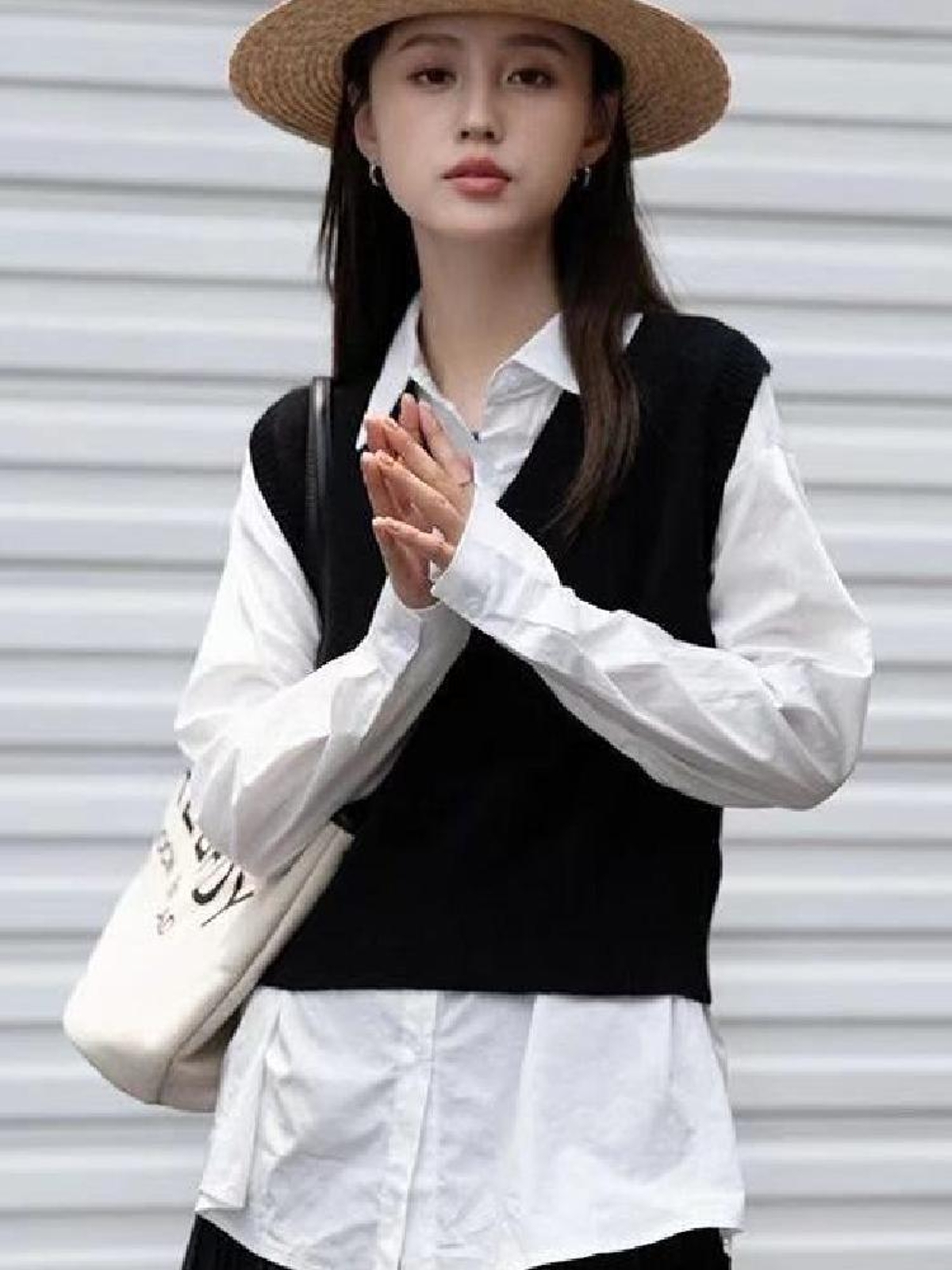 ニット ニット シンプル美学Vネックベスト