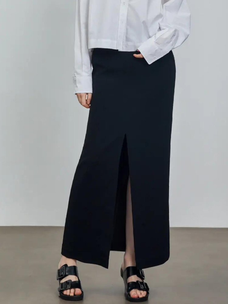 ニット シンプルスリットニットスカート
