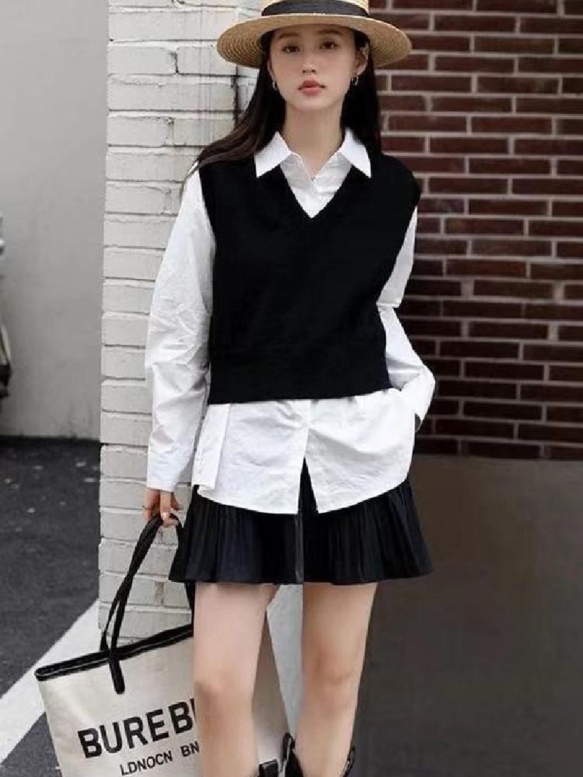 ニット ニット シンプル美学Vネックベスト