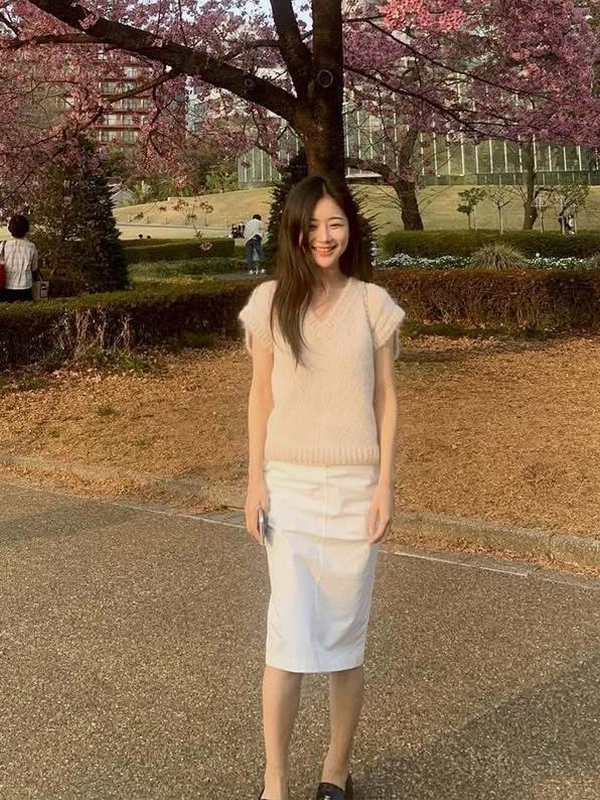 ニット ニット 春風やわらかノースリーブベスト