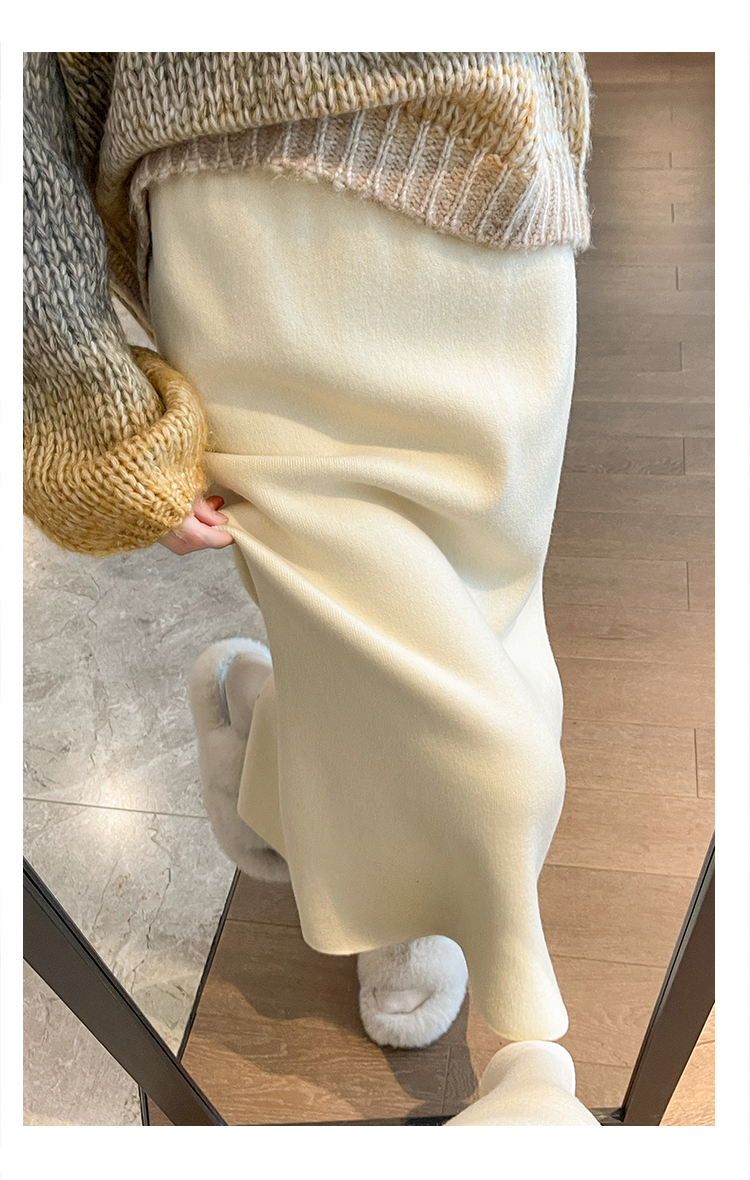 ニット シンプル ロング ニットスカート