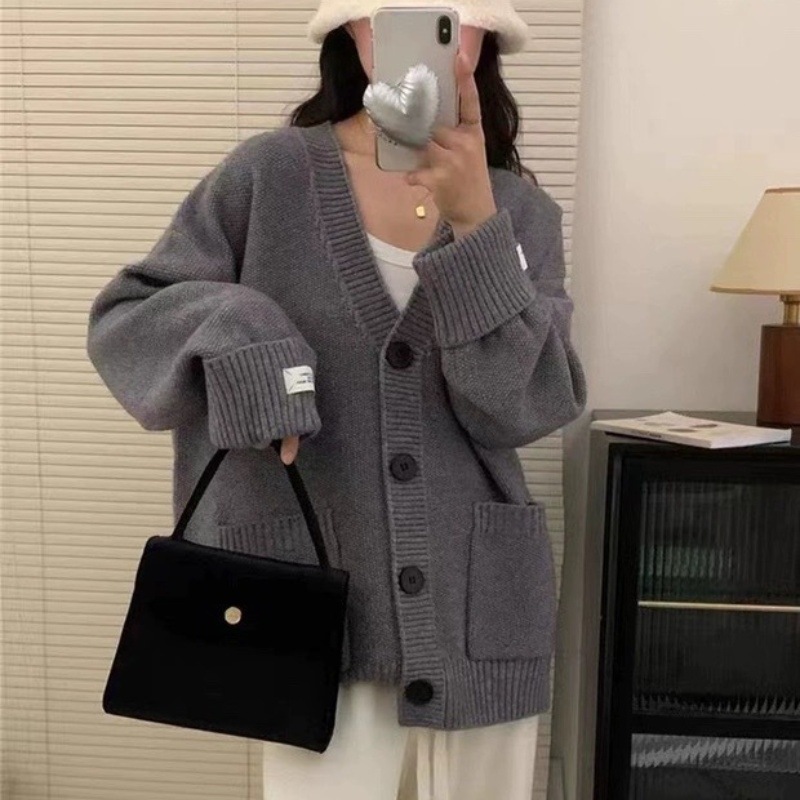 レディース ニット カーディガン 韓国風 7色展開