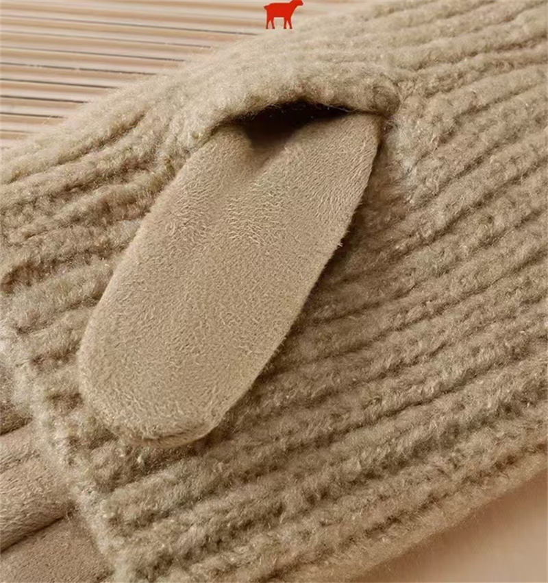 秋冬新作ニット切り替え手袋画面対応暖か女性用