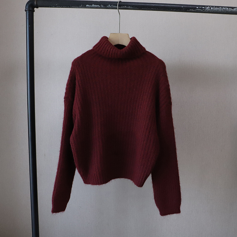 レディース ハイネック ニットセーター 韓国風 9色展開