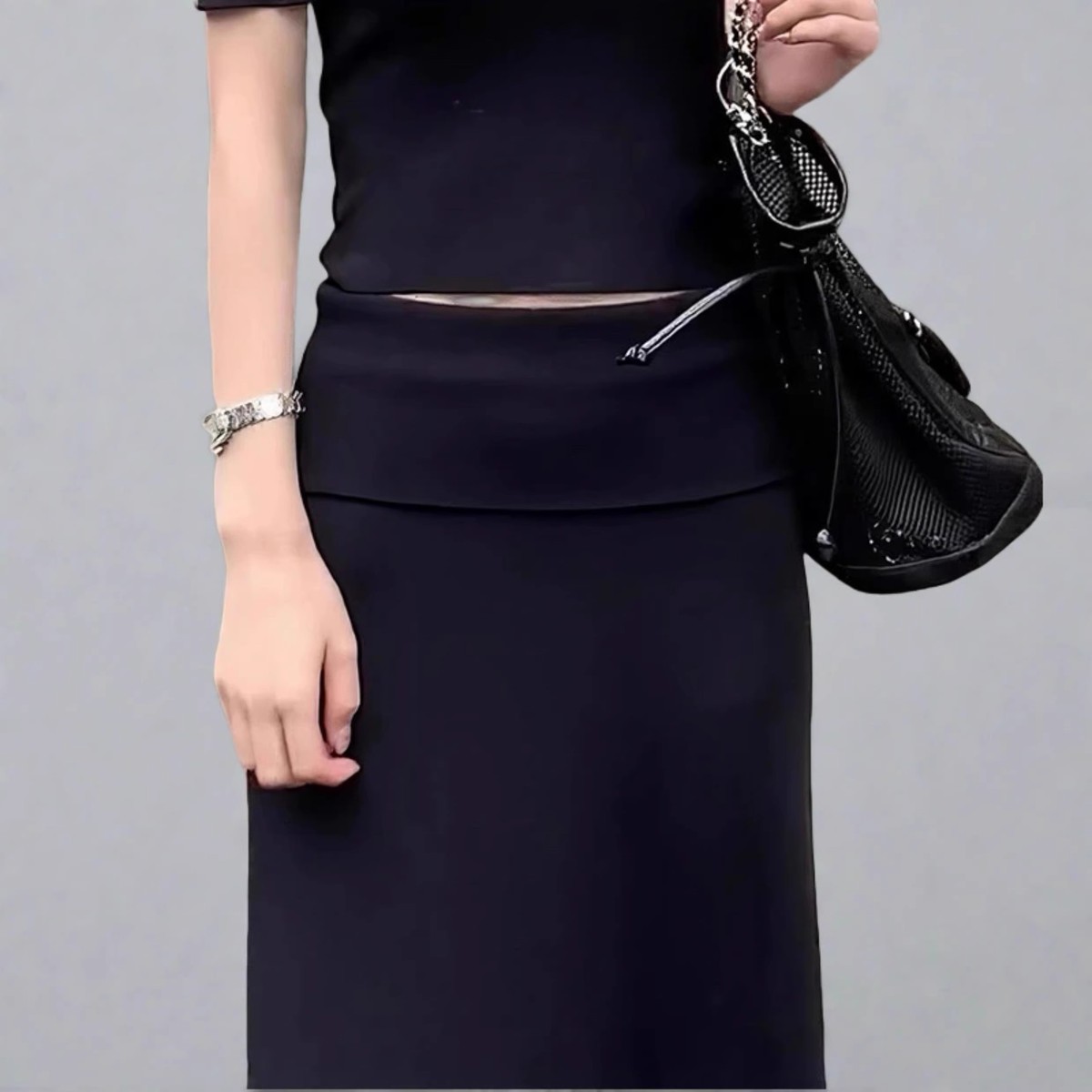 ニット ニット シンプル美シルエットロングスカート