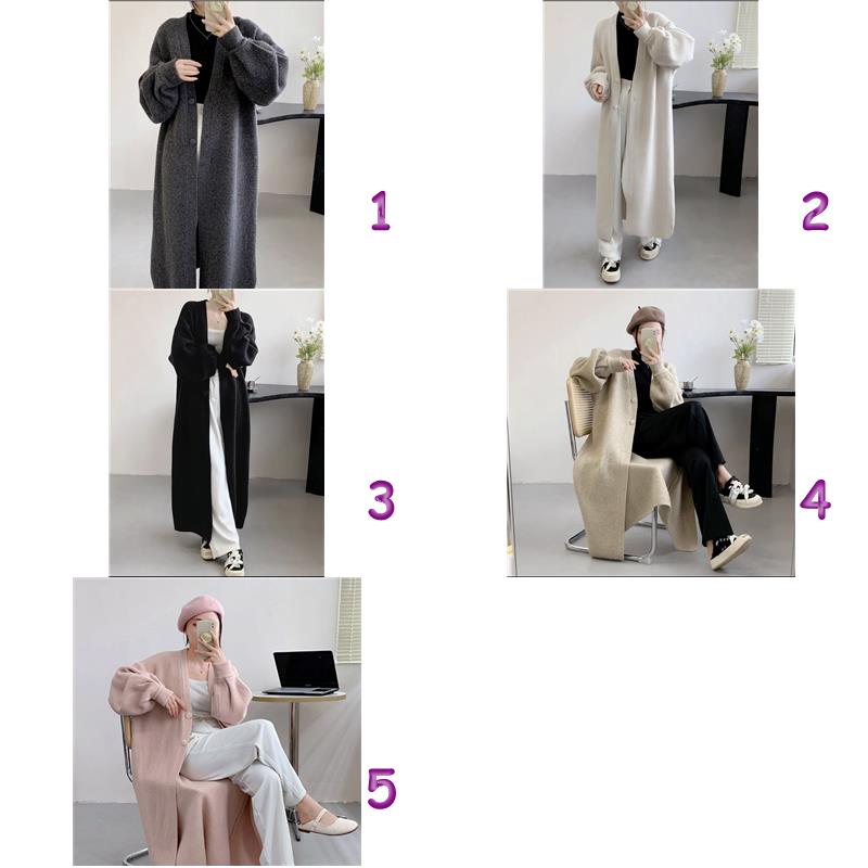 レディース ニット ロングカーディガン 韓国風 5色