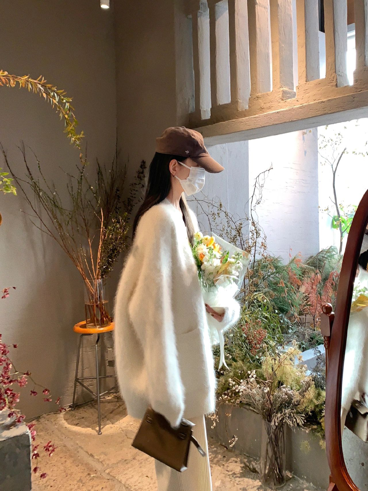 ニット ニット ふわもこ優雅カーディガン