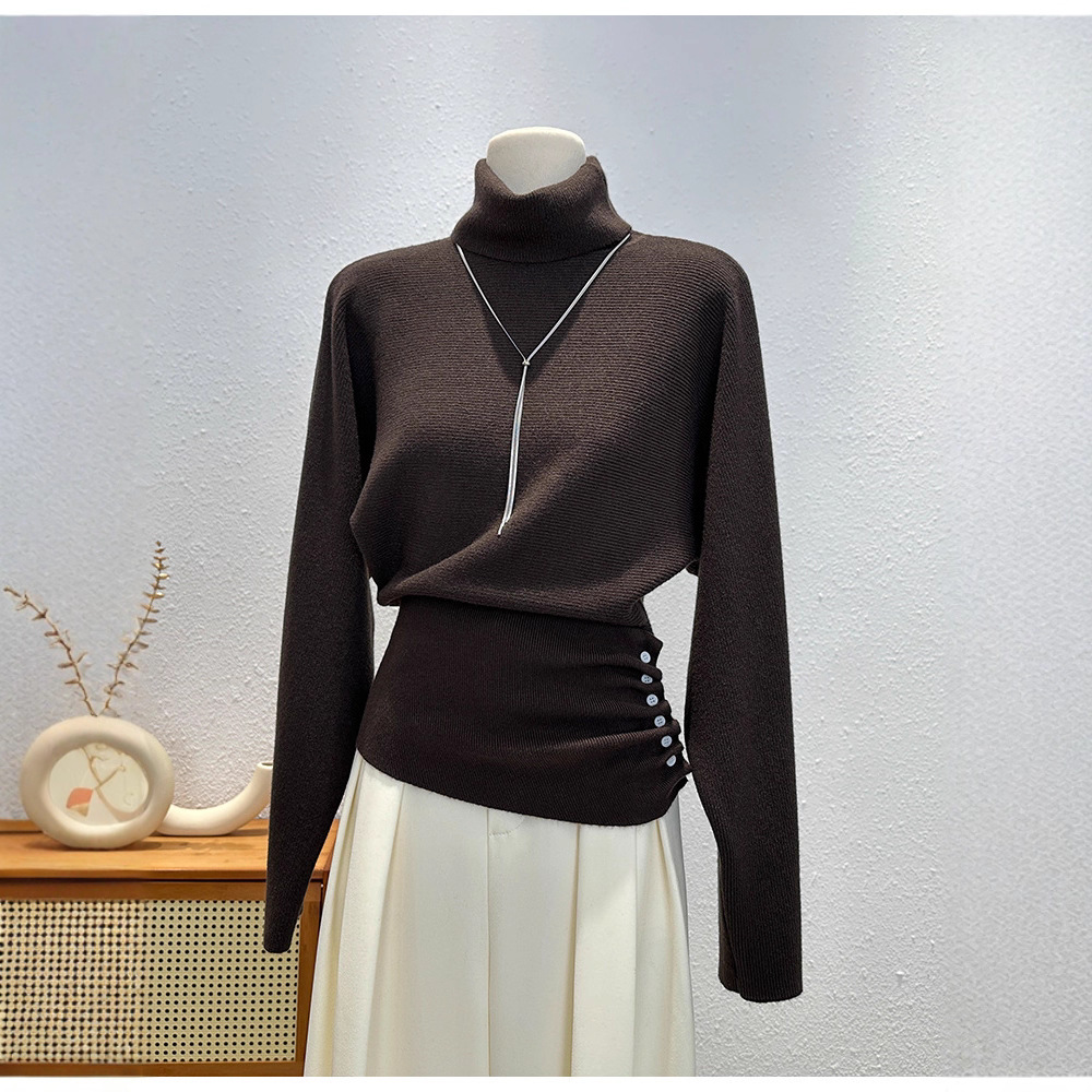 韓国風タートルネックニットセーター7色展開