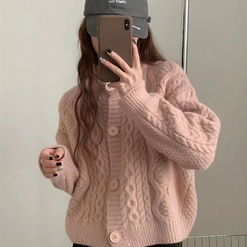 ケーブル編みニットカーディガン韓国風レディース8色