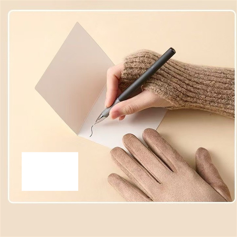 秋冬新作ニット切り替え手袋画面対応暖か女性用