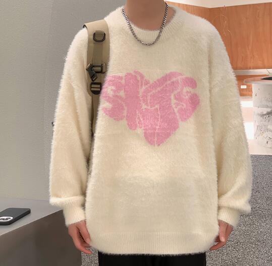 秋冬男女兼用もこもこニットセーター防寒
